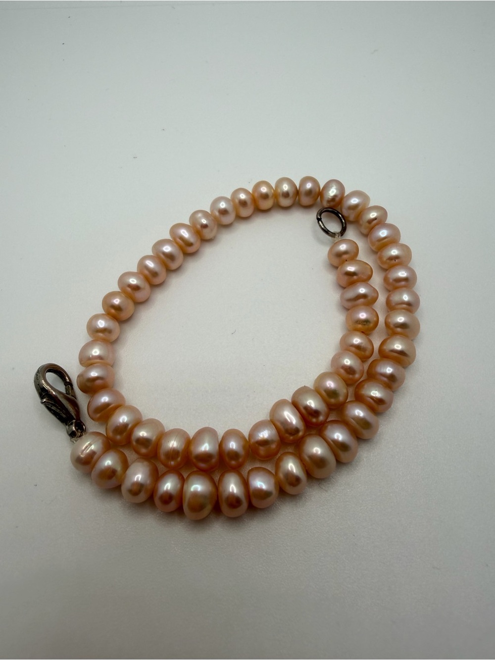 Freshwater Pearl Bracelet in Peach - Elegant Women's Jewelry